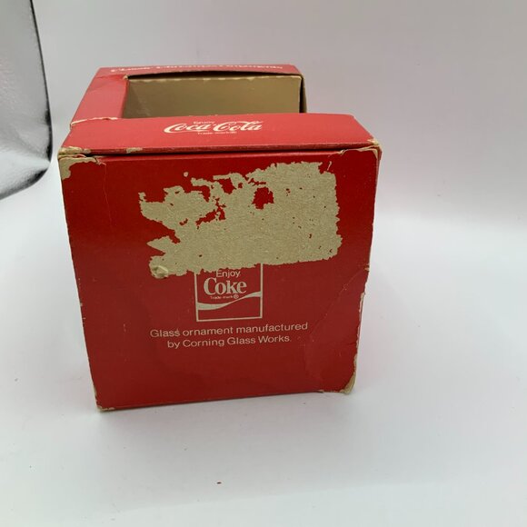 Coca Cola Vintage Classic Corning Glass Works Christmas Ornament - Picture 4 of 4